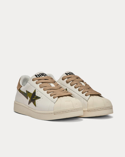 A Bathing APE Skull Sta M1 White / Camouflage Low Top Sneakers - 3