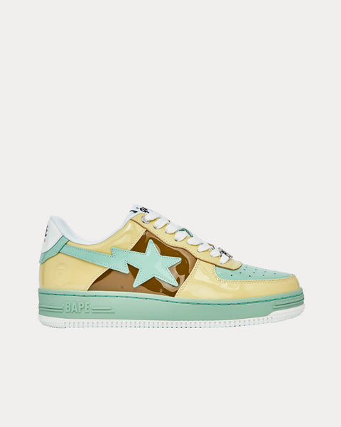 BAPE Sta Mint Green / Cream / Brown Low Top Sneakers