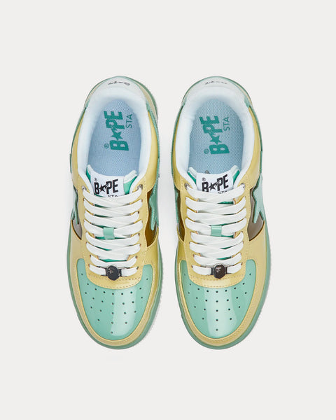 BAPE Sta Mint Green / Cream / Brown Low Top Sneakers