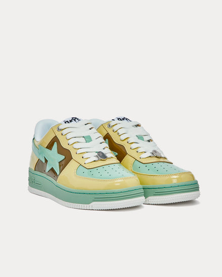 A Bathing APE BAPE Sta Mint Green / Cream / Brown Low Top Sneakers - 3