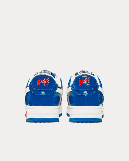A Bathing APE BAPE Sta M1 White / Red / Blue Low Top Sneakers - 4