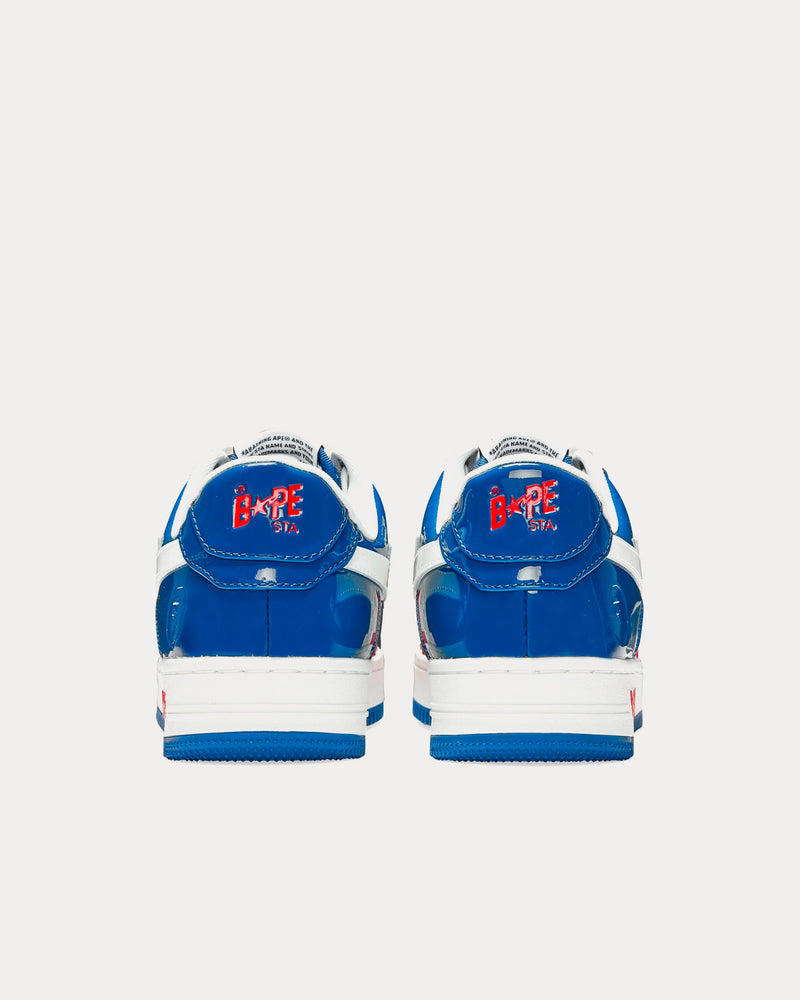 A Bathing APE BAPE Sta M1 White / Red / Blue Low Top Sneakers - 4