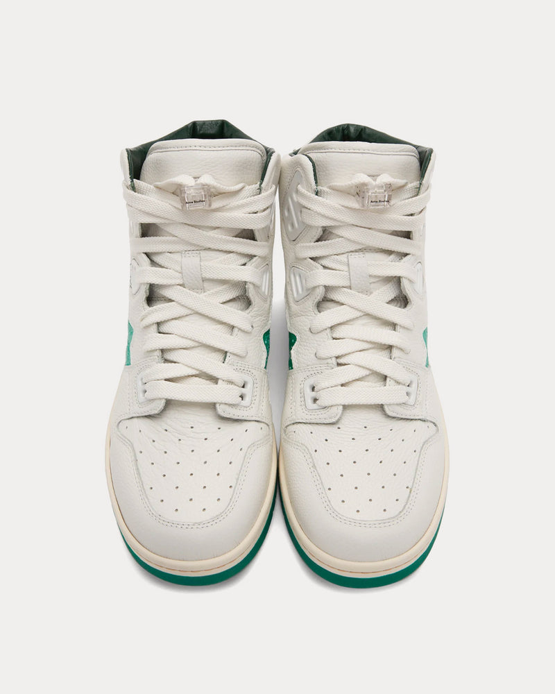 Acne Studios White / Green High Top Sneakers - 2
