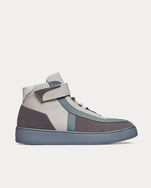 Corbusier Hi White & Grey High Top Sneakers