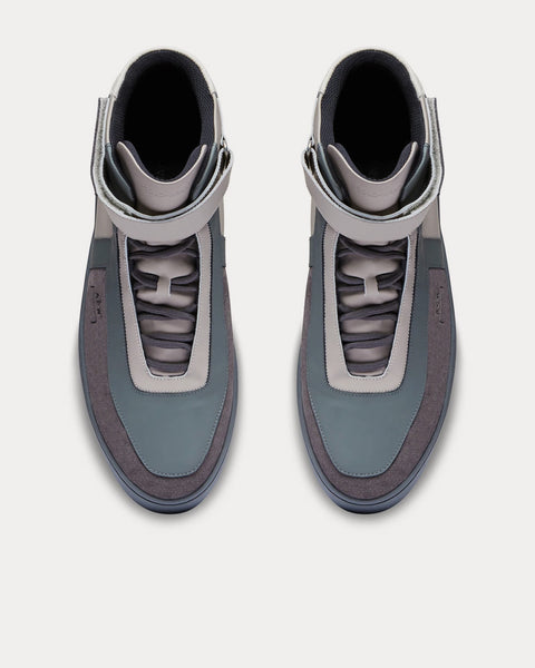 Corbusier Hi White & Grey High Top Sneakers