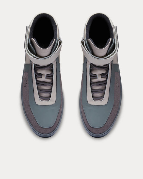Corbusier Hi White & Grey High Top Sneakers