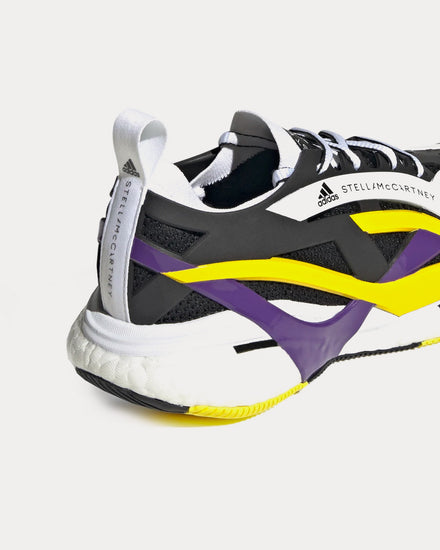 Adidas X Stella McCartney Solarglide Core Black / Active Purple / Shock Yellow Running Shoes - 5