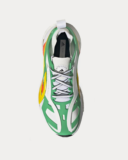Adidas X Stella McCartney Solarglide Green / Cloud White / Semi Impact Orange Running Shoes - 2
