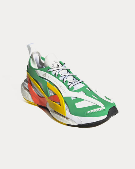 Adidas X Stella McCartney Solarglide Green / Cloud White / Semi Impact Orange Running Shoes - 3