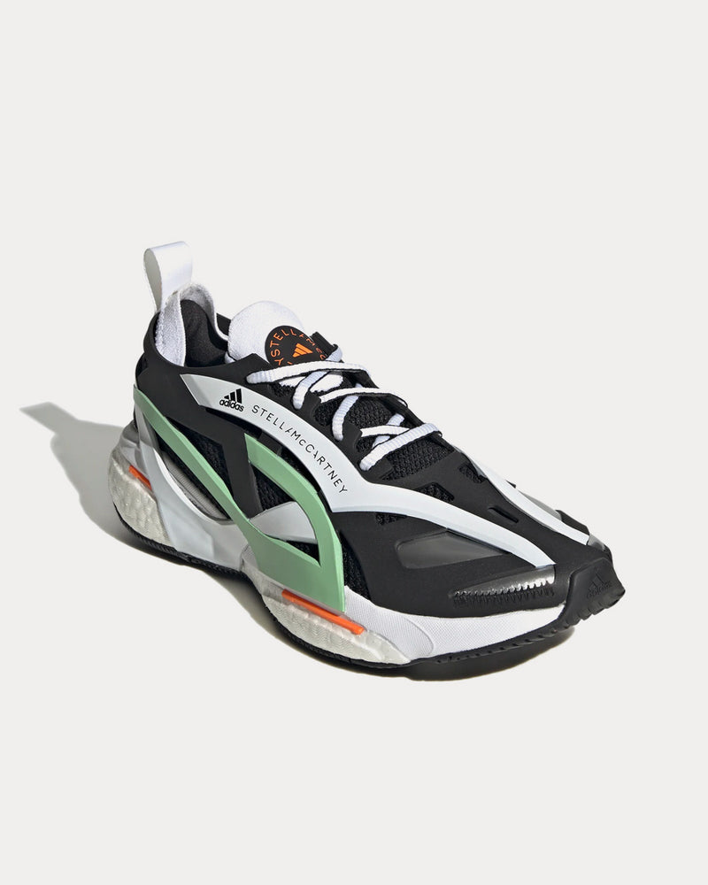 Adidas X Stella McCartney Solarglide Core Black / Cloud White / Bliss Green Running Shoes - 3