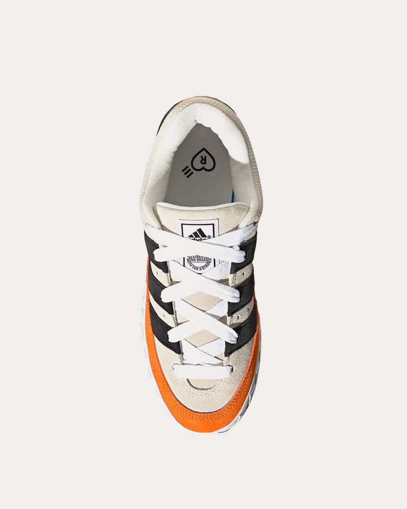 Adidas x Human Made Adimatic Off White / Core Black / Bright Orange Low Top Sneakers - 2