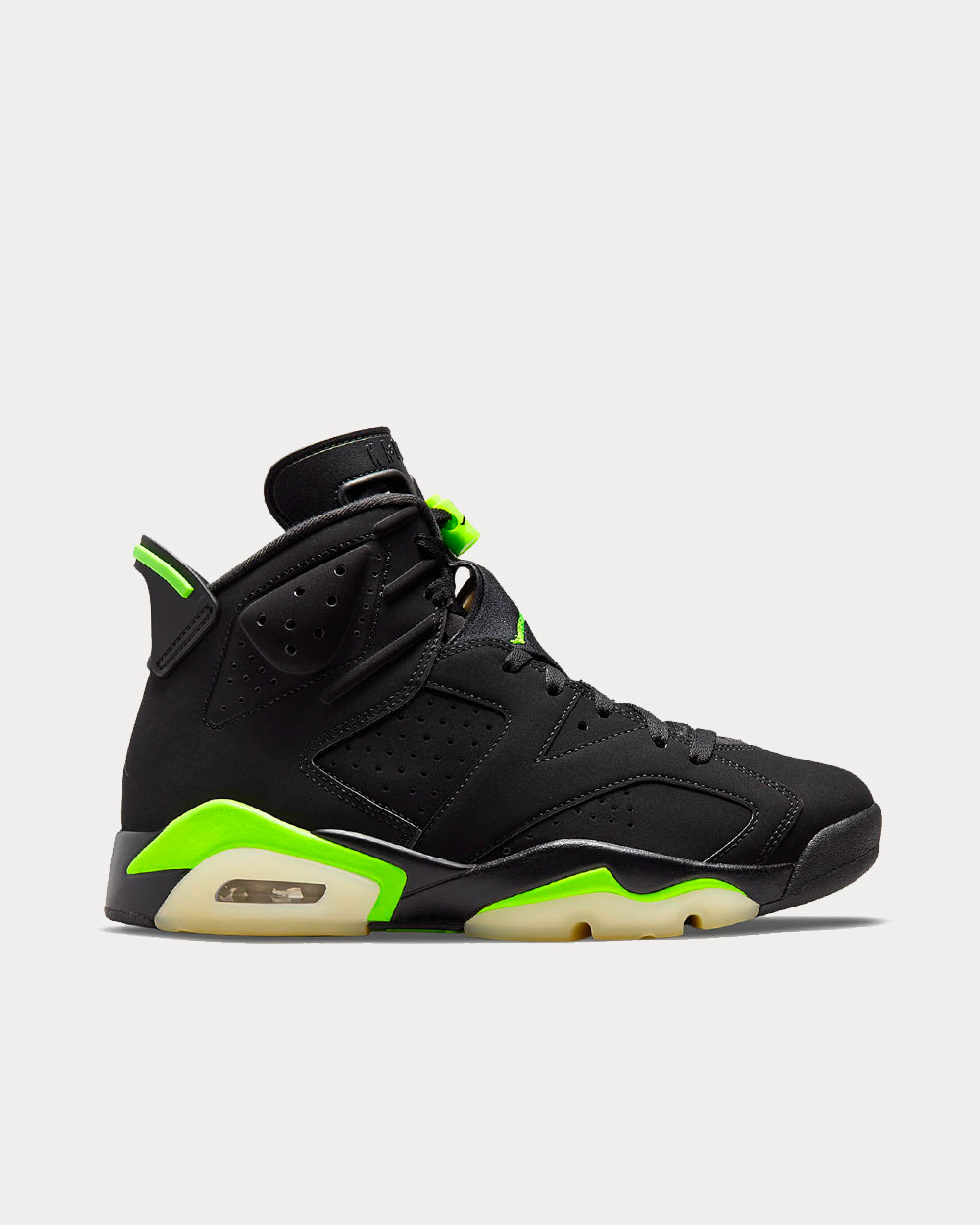 lime green and black air jordans