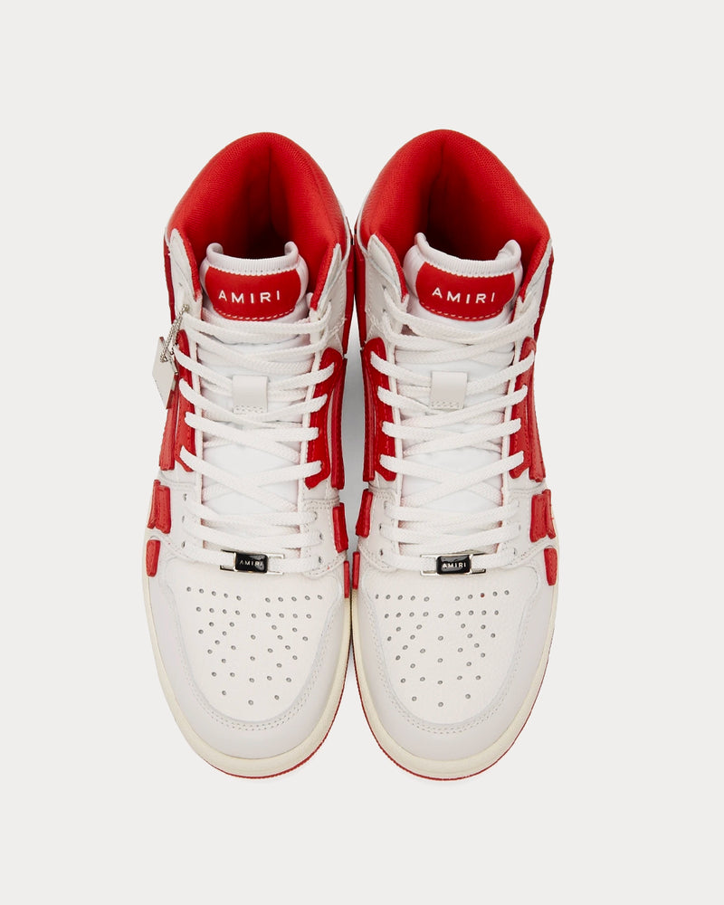 AMIRI Skel Top White / Red High Top Sneakers - 2