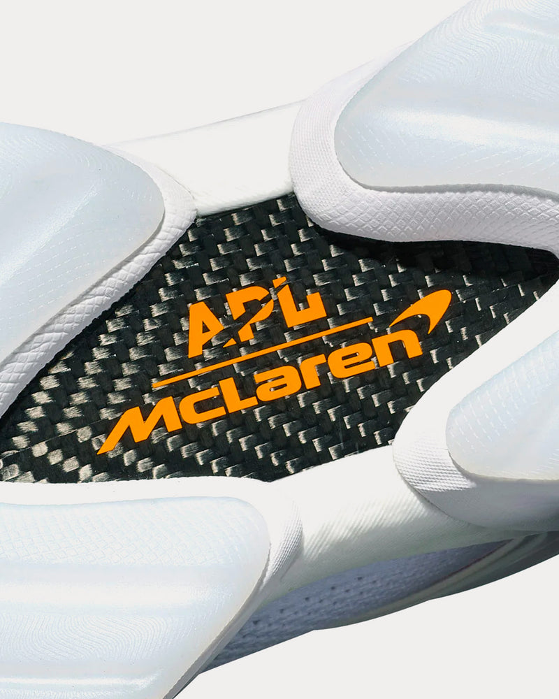 Athletic Propulsion Labs x McLaren HySpeed White / McLaren Orange Running Shoes - 5