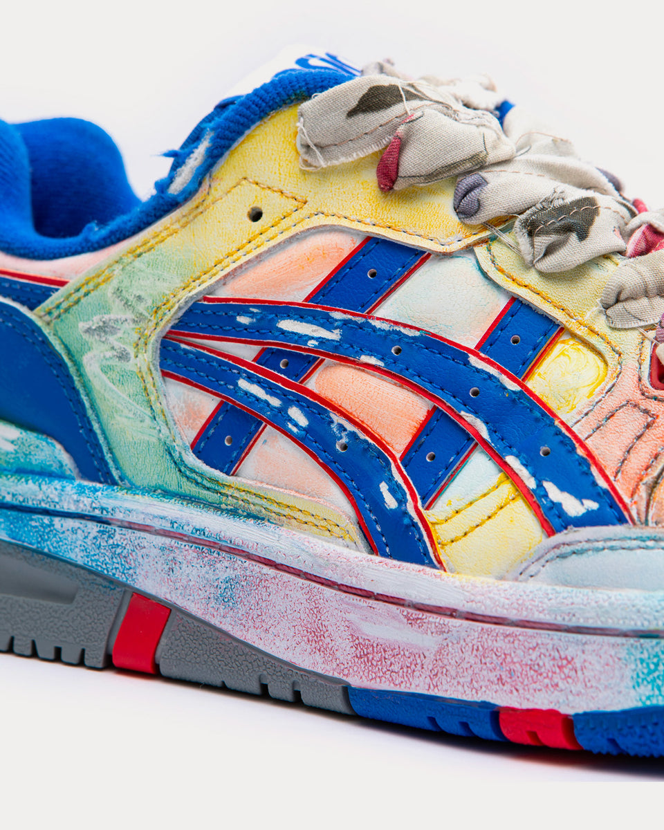 Asics x (di)vision EX89 Rainbow / Cobolt / Beige Lace Low Top Sneakers ...