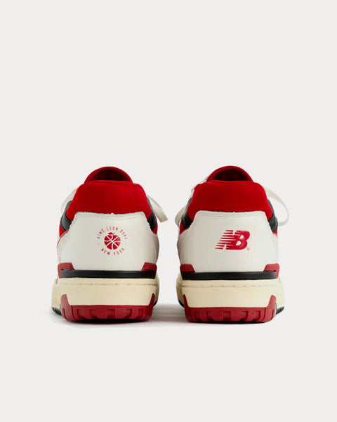 550 Red & White Low Top Sneakers