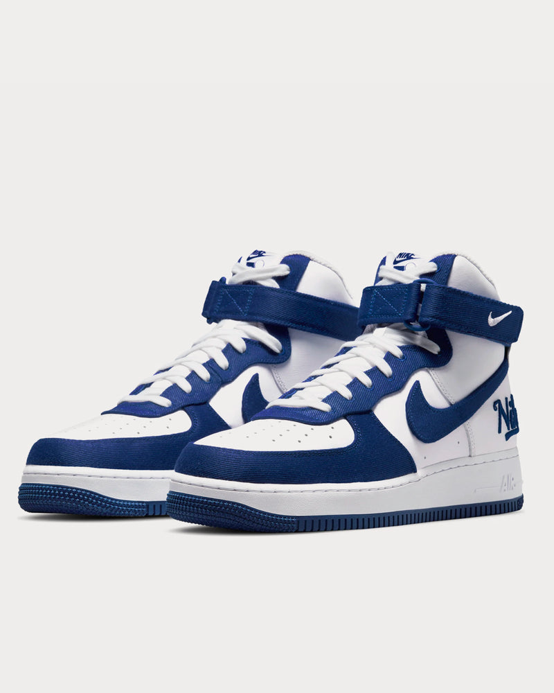 Nike Men's Air Force High '07 Emb White Blue Rush High Top