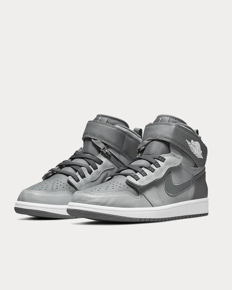 Jordan Air Jordan 1 Hi FlyEase Smoke Grey / White Smoke Grey / White High Top Sneakers - 2