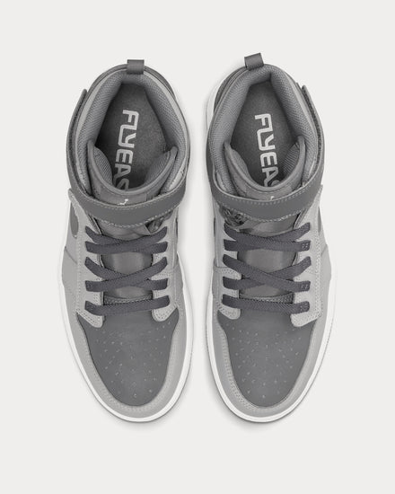 Jordan Air Jordan 1 Hi FlyEase Smoke Grey / White Smoke Grey / White High Top Sneakers - 3