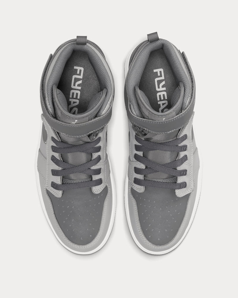 Jordan Air Jordan 1 Hi FlyEase Smoke Grey / White Smoke Grey / White High Top Sneakers - 3