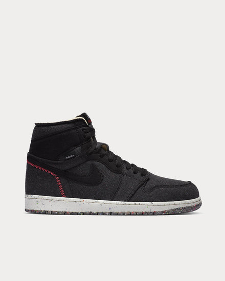 Jordan Air Jordan 1 High Zoom Black / Wolf Grey / Flash Crimson High Top Sneakers - 1