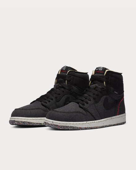 Jordan Air Jordan 1 High Zoom Black / Wolf Grey / Flash Crimson High Top Sneakers - 2