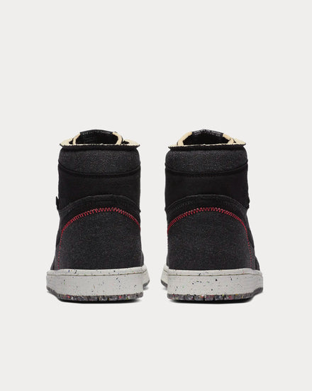 Jordan Air Jordan 1 High Zoom Black / Wolf Grey / Flash Crimson High Top Sneakers - 4