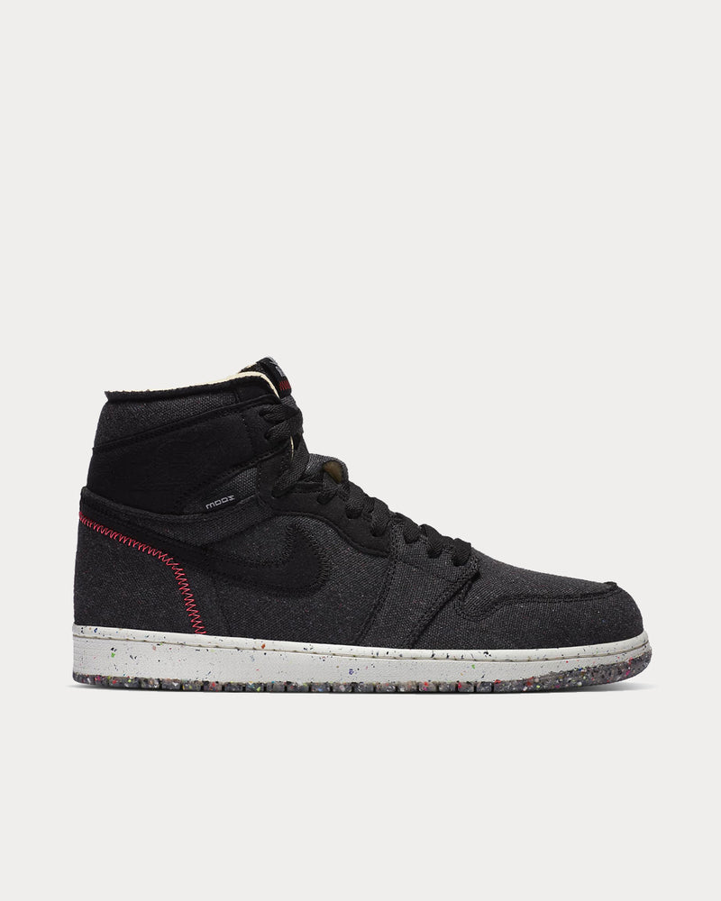 Jordan Air Jordan 1 High Zoom Black / Wolf Grey / Flash Crimson High Top Sneakers - 1