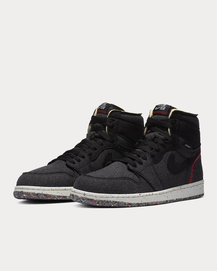 Jordan Air Jordan 1 High Zoom Black / Wolf Grey / Flash Crimson High Top Sneakers - 2