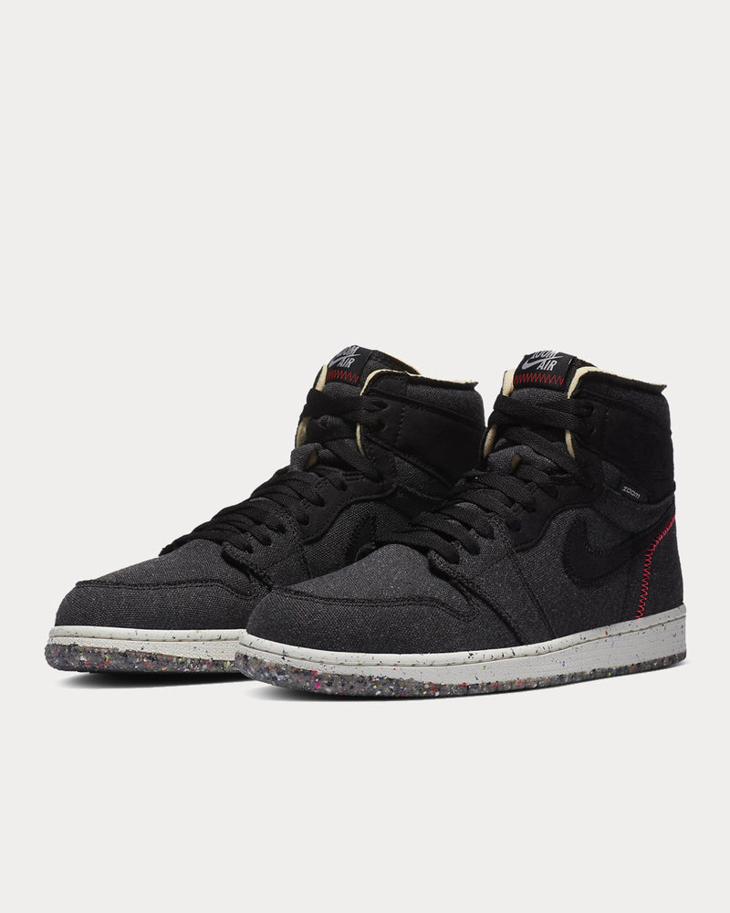 Jordan Air Jordan 1 High Zoom Black / Wolf Grey / Flash Crimson High Top Sneakers - 2