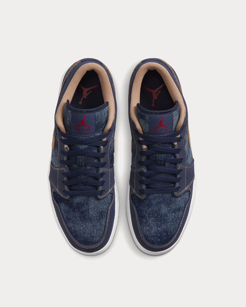 Jordan Air Jordan 1 Low SE Midnight Navy / University Red / White / Hemp Low Top Sneakers - 2