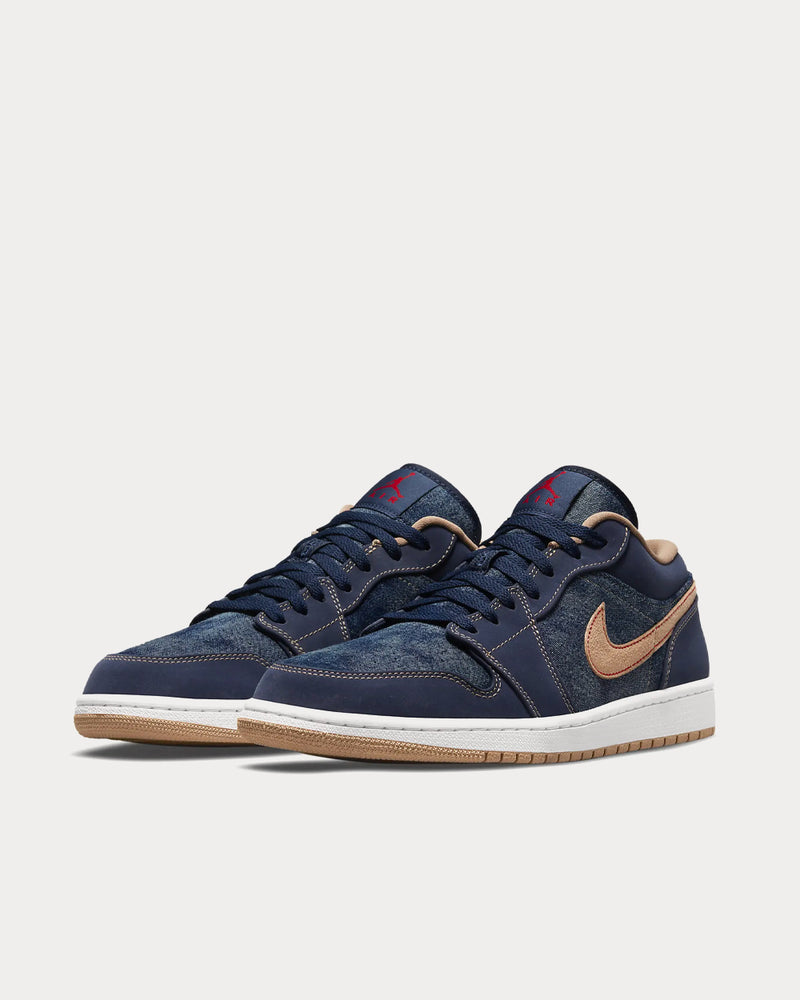 Jordan Air Jordan 1 Low SE Midnight Navy / University Red / White / Hemp Low Top Sneakers - 3
