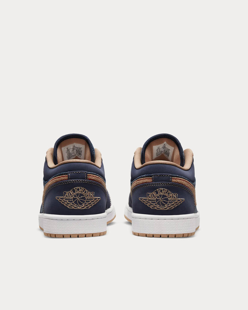 Jordan Air Jordan 1 Low SE Midnight Navy / University Red / White / Hemp Low Top Sneakers - 4