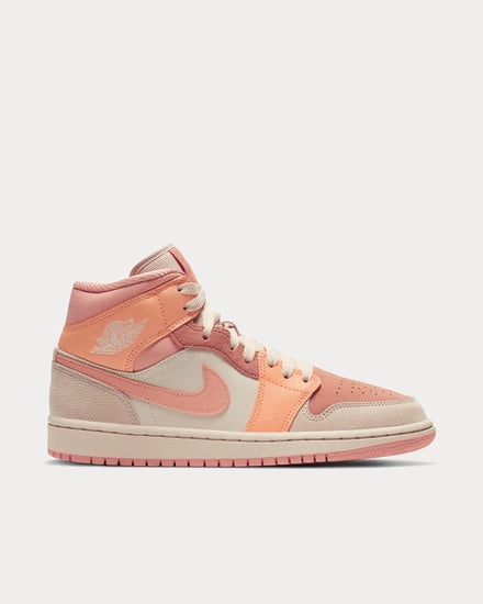 Jordan Air Jordan 1 Mid Apricot Orange High Top Sneakers - 1