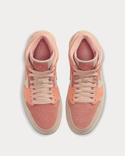 Jordan Air Jordan 1 Mid Apricot Orange High Top Sneakers - 3