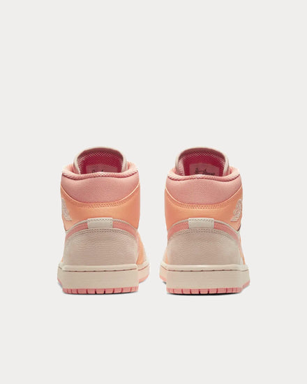 Jordan Air Jordan 1 Mid Apricot Orange High Top Sneakers - 4