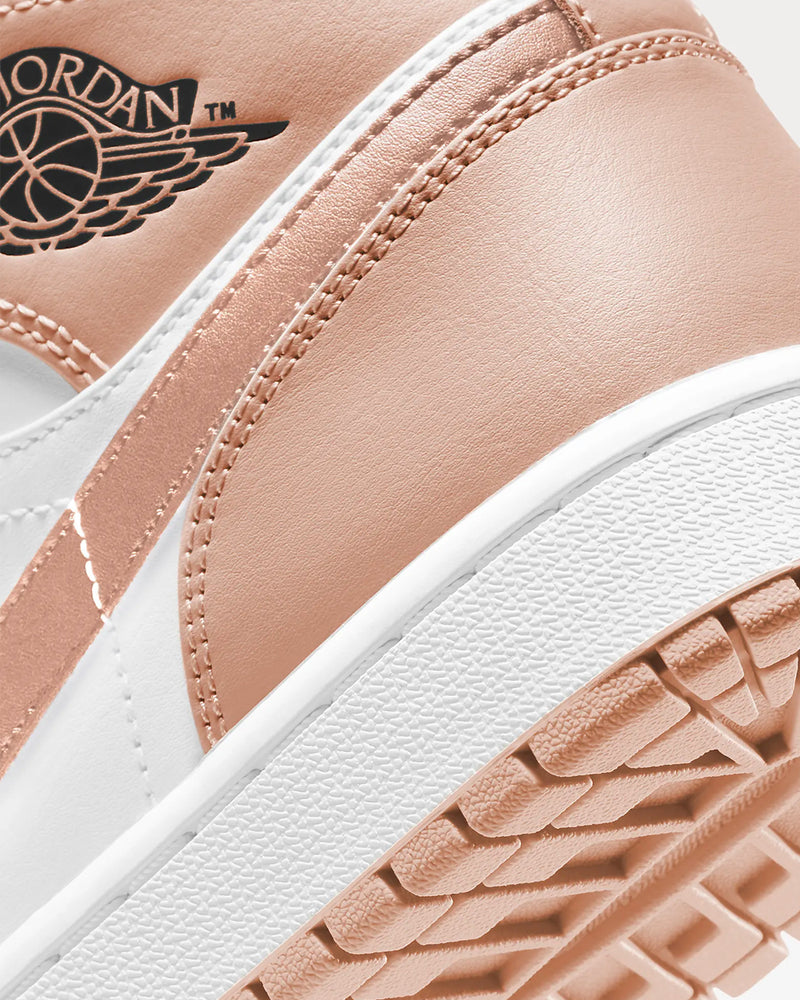 Jordan Air Jordan 1 Mid White / Black / Arctic Orange High Top Sneakers - 3