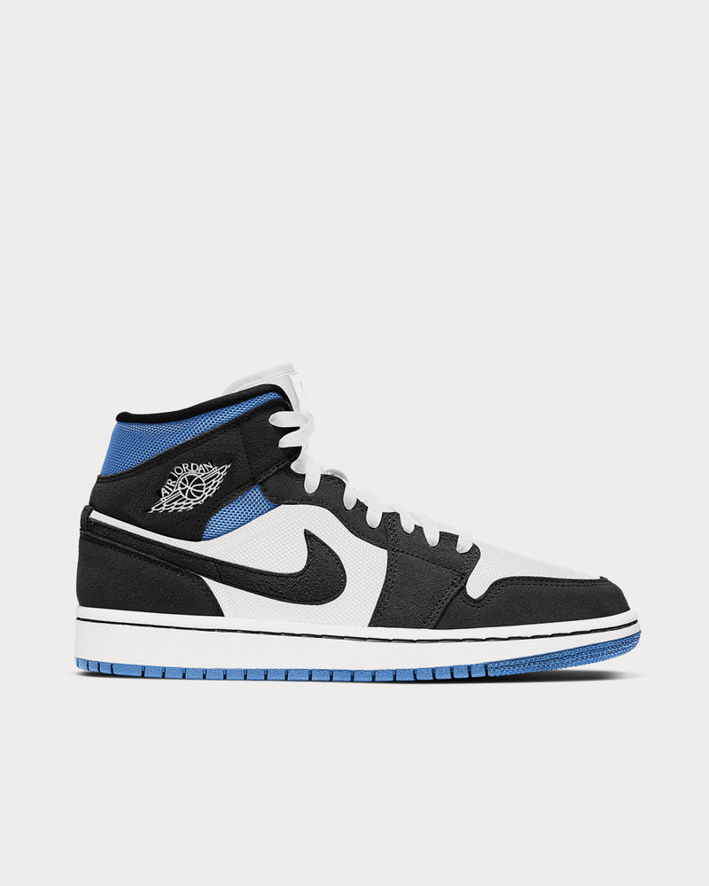 Jordan Air Jordan 1 Mid White / University Blue / Black High Top Sneakers - 1