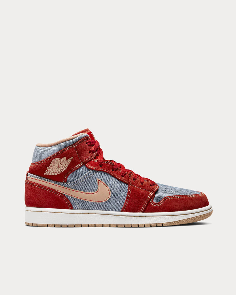 Air jordan 1 suede sales red