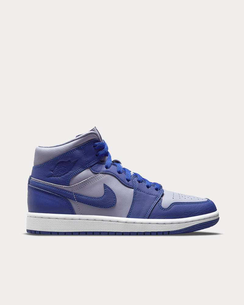 Jordan Air Jordan 1 Mid SE Iron Purple / White / Deep Royal Blue High Top Sneakers - 1