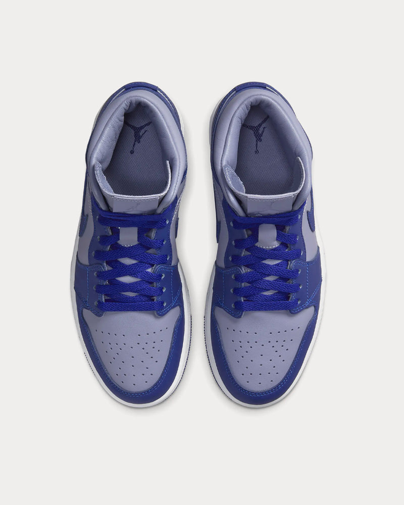 Jordan Air Jordan 1 Mid SE Iron Purple / White / Deep Royal Blue High Top Sneakers - 2