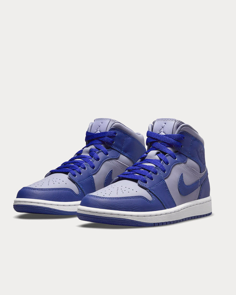 Jordan Air Jordan 1 Mid SE Iron Purple / White / Deep Royal Blue High Top Sneakers - 3