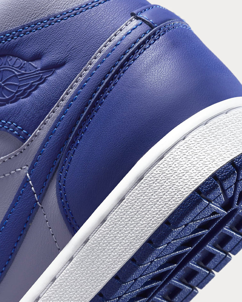 Jordan Air Jordan 1 Mid SE Iron Purple / White / Deep Royal Blue High Top Sneakers - 5