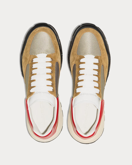McQueen Court Panelled Multicolour Red Low Top Sneakers - 2
