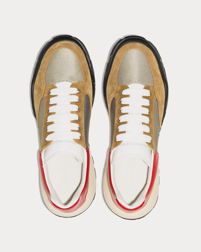 Alexander McQueen Court Panelled Multicolour Red Low Top Sneakers - 2