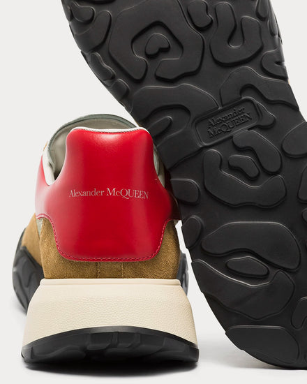McQueen Court Panelled Multicolour Red Low Top Sneakers - 3