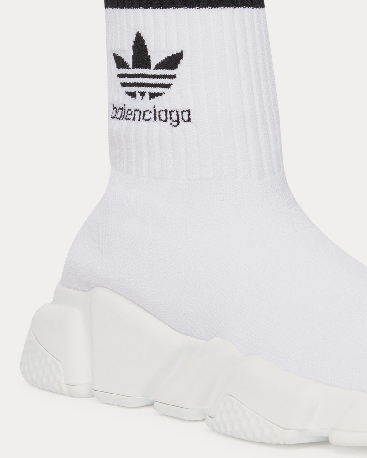 Balenciaga x Adidas - Speed Knit White High Top Sneakers