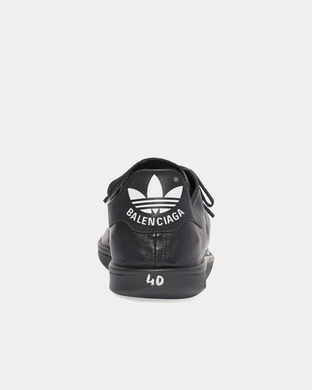 Balenciaga x Adidas Men's Stan Smith Leather Black Low Top Sneakers Balenciaga x Adidas Men's Stan Smith Leather Black Low Top Sneakers