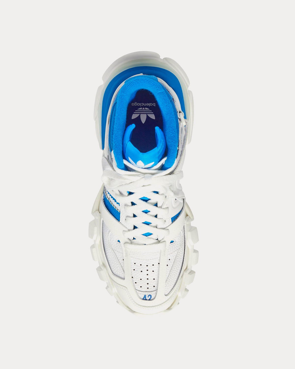 Balenciaga x Adidas - Track Forum White / Blue High Top Sneakers