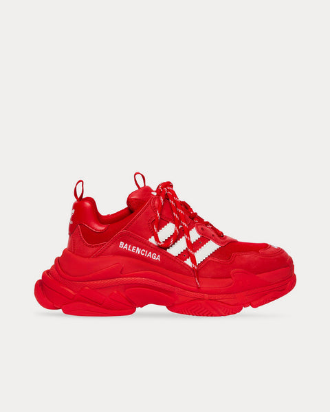 søskende moral Station Balenciaga x Adidas Triple S Double Foam & Mesh Red / White Low Top  Sneakers - Sneak in Peace